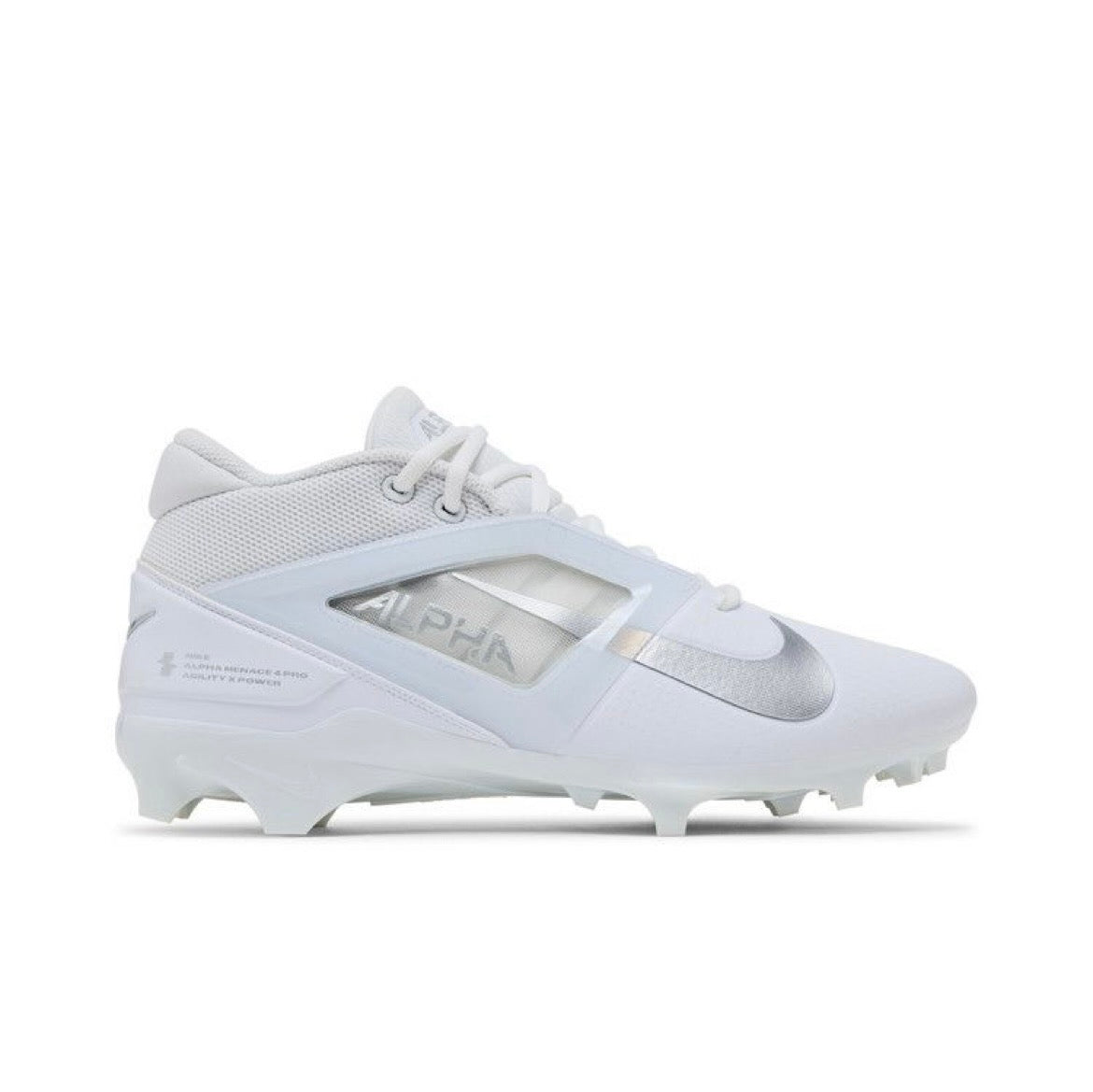 Nike Alpha Menace 4 Pro (White/Metallic Silver)