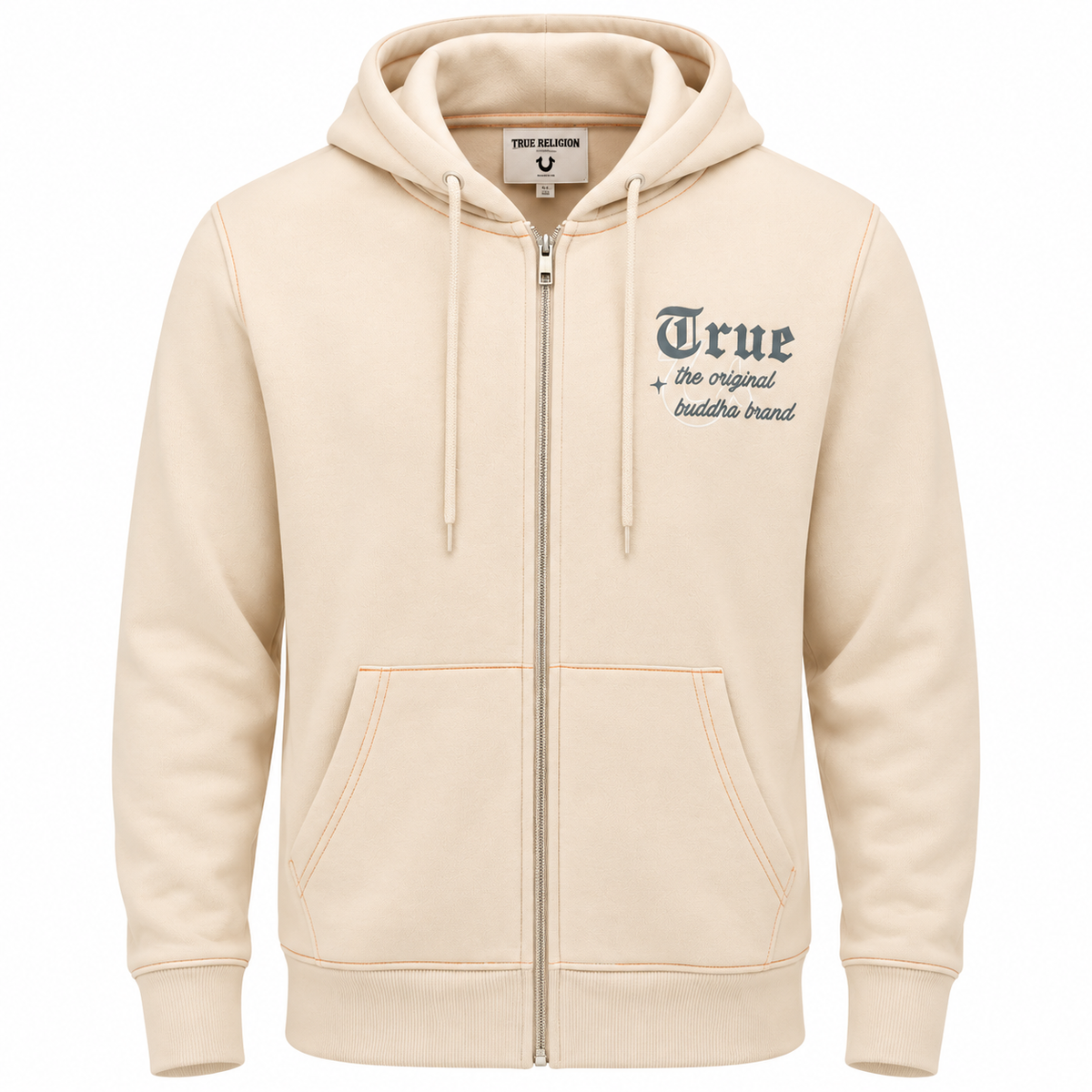 True Religion Applique Multi Zip Hoodie