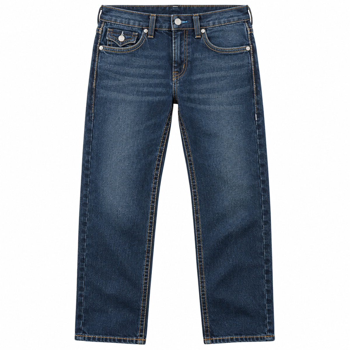 True Religion Ricky Big T Flap Straight Jean, Dark Sultry Wash