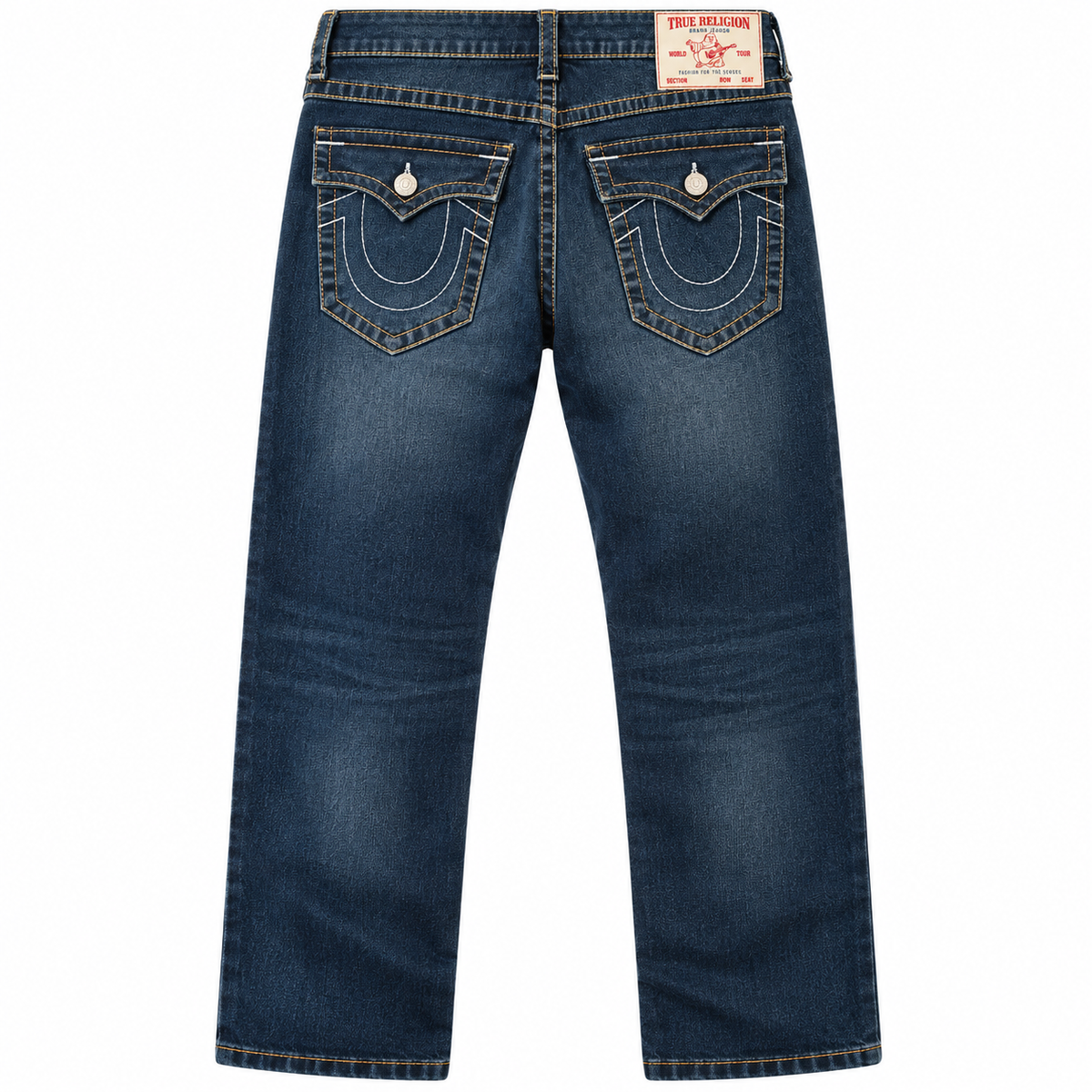 True Religion Ricky Big T Flap Straight Jean, Dark Sultry Wash